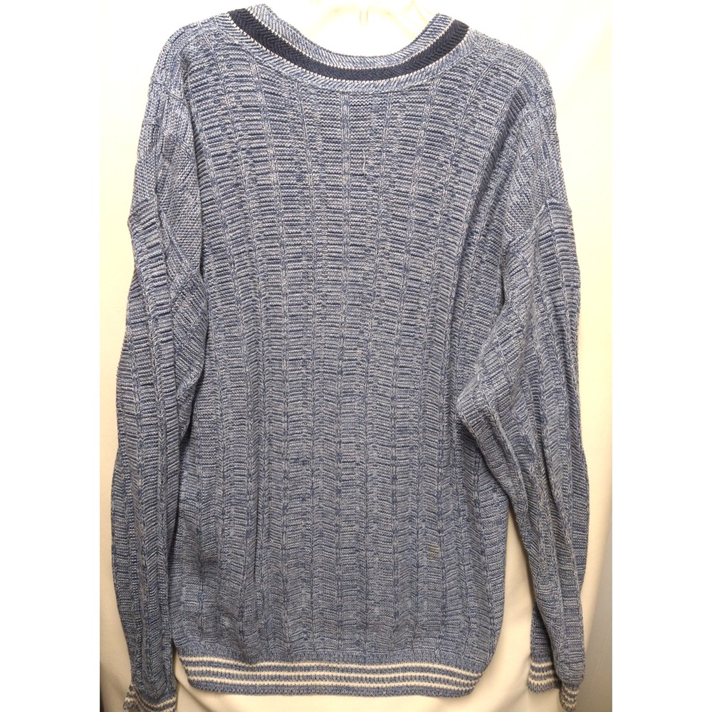 Men's JANTZEN Preppy Sweater‎ BLUE V NECK - XL Tall - Picture 3 of 5